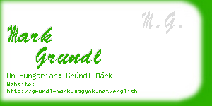 mark grundl business card