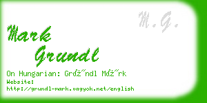 mark grundl business card